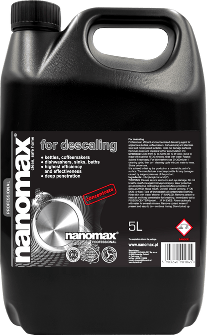 NANOMAX PRO Entkalker – Produktgebinde (5-Liter-Kanister)