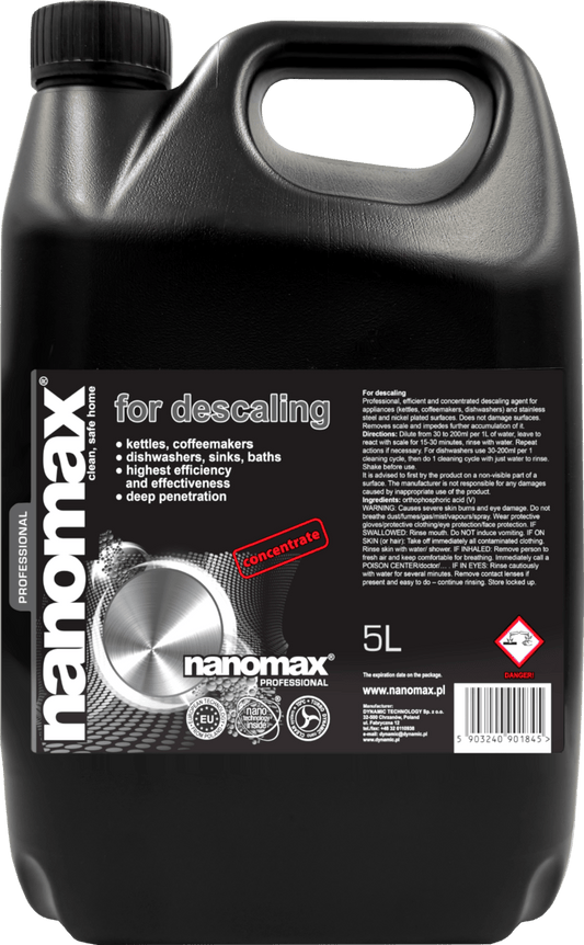 NANOMAX PRO Entkalker – Produktgebinde (5-Liter-Kanister)