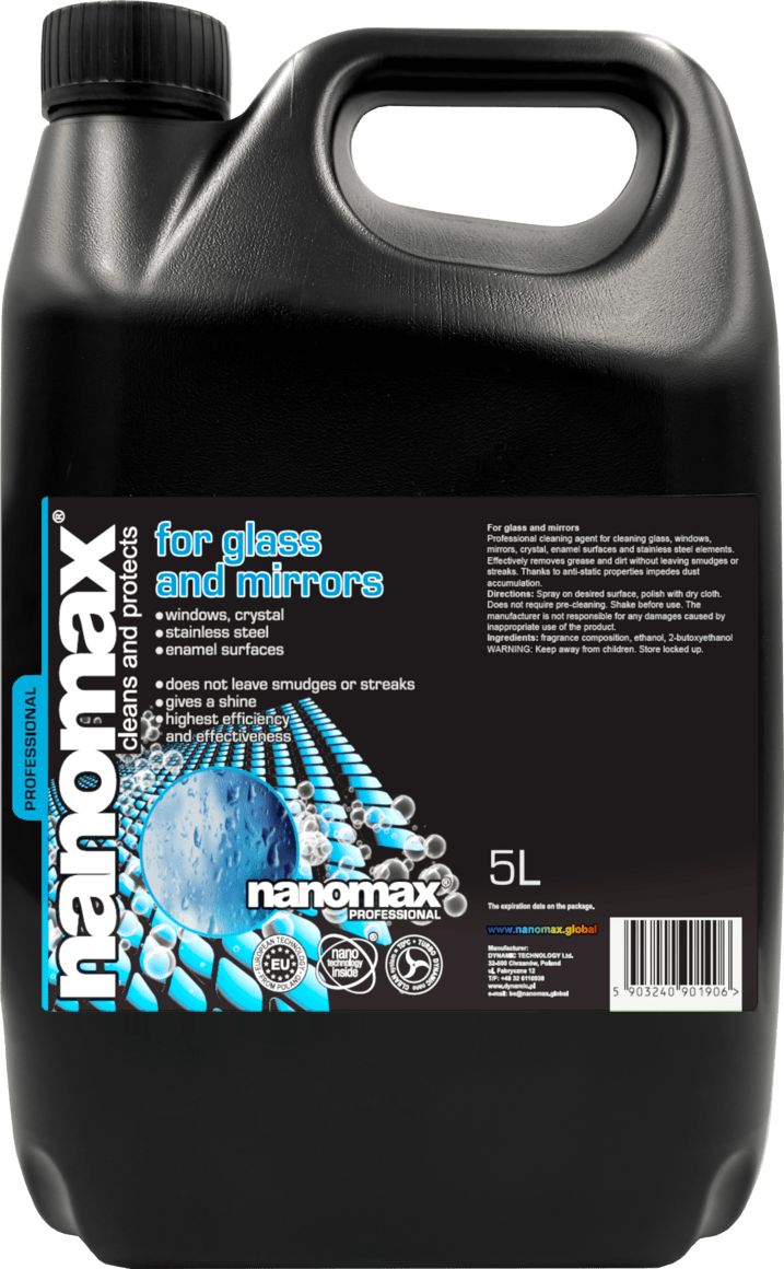 NANOMAX PRO Glas- und Fensterreiniger – Produktgebinde (5-Liter-Kanister)