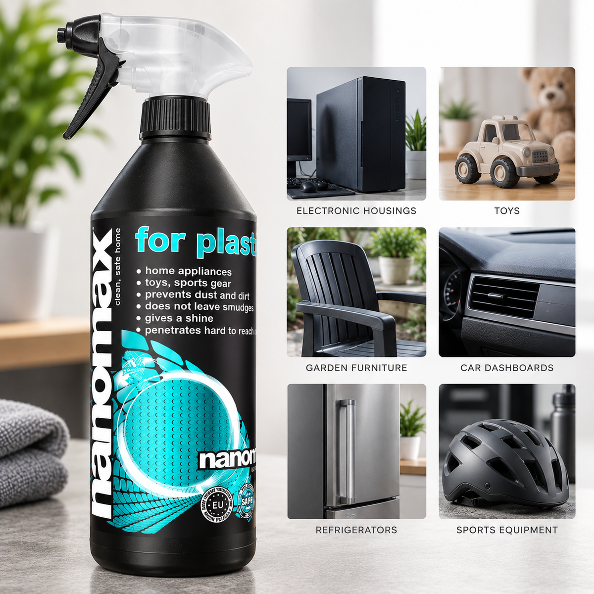 NANOMAX PRO Kunststoffreiniger – Anwendung